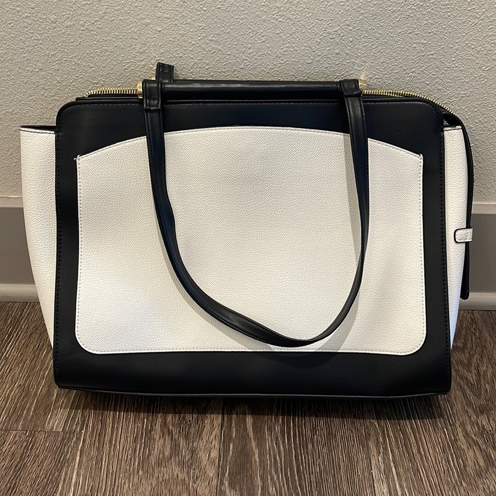 Black & White Vegan leather handbag